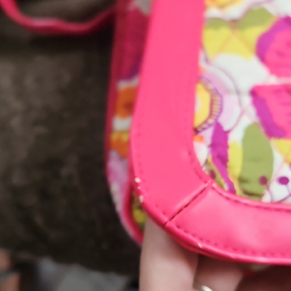 Vera Bradley Crosstown Pink Floral Crossbody Handbag - Picture 13 of 15